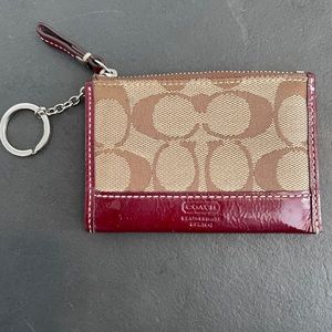 Coach card holder with key ring